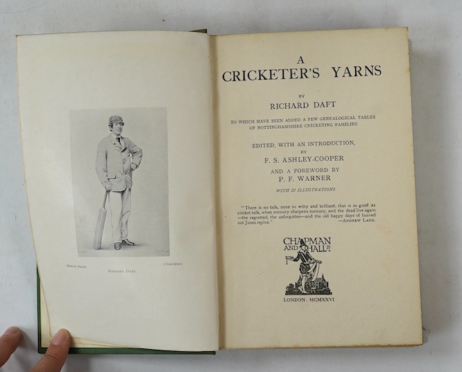 John Wisden's Cricketers' Almanack for 1914....Edited by Sydney Pardon. 51st edition. mounted photo. plate (with guard); original printed wrappers; sold with: Bettesworth, W.A. - The Walkers of Southgate.....16 plates an